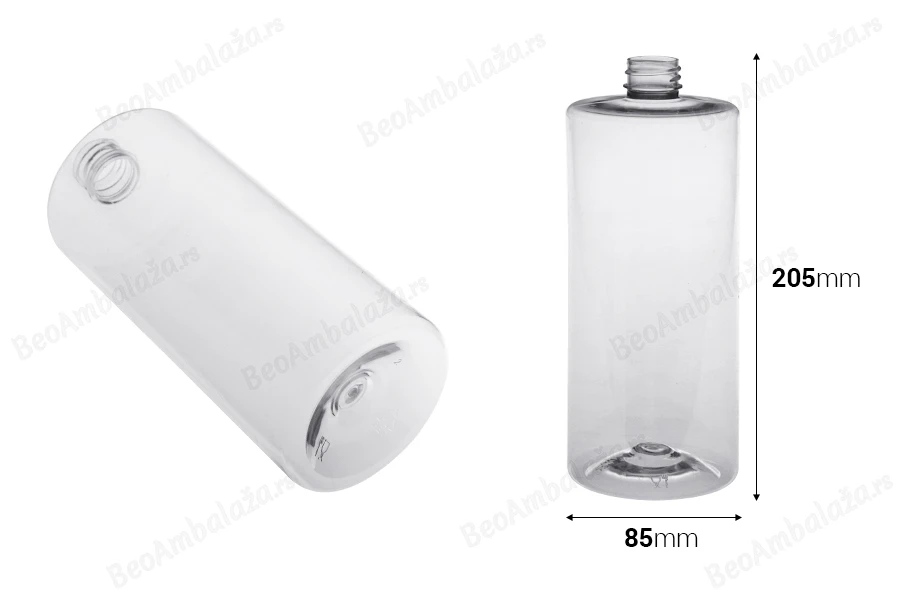 Okrugla plastična PET providna flaša 1000mL (28/410) - 11 kom-dimenzije_slike