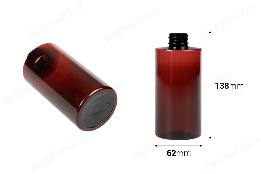 PET okrugla karamel flašica 300mL (28/410) - 10 kom-dimenzije_slike
