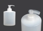 Plastična poluprovidna cilindrična flaša 400 mL sa pumpicom, 28/400