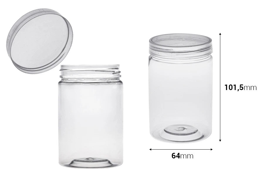 Plastična providna PET kutijica 250mL 64x101,5 mm sa zatvaračem - 12 kom Plastična providna PET kutijica 250mL 64x101,5 mm sa zatvaračem - 12 kom