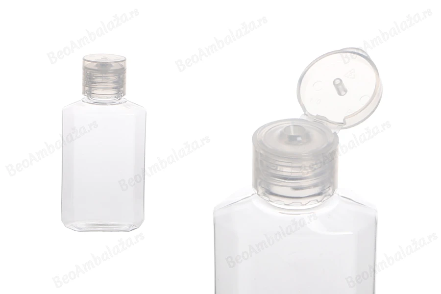 Plastična PET bočica 60mL, sa flip top zatvaračem - 12 kom-slika_proizvoda