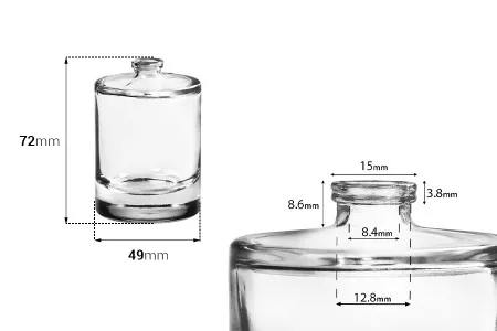 Okrugla bočica za parfeme 50mL sa sigurnosnim Crimp zatvaranjem 15 mm-2
