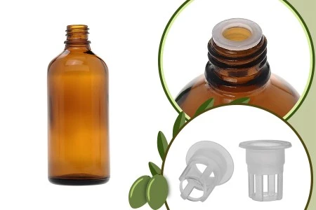 Staklena karamel bočica 100mL za ulje-1