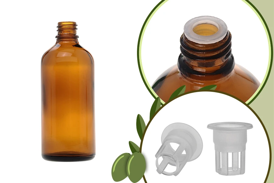 Staklena karamel bočica 100mL za ulje Staklena karamel bočica 100mL za ulje