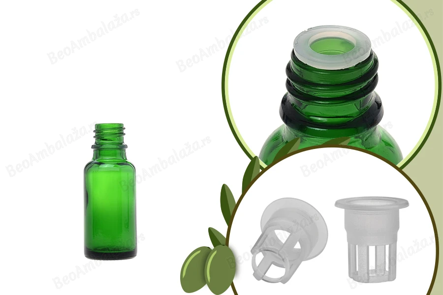 Staklena zelena bočica 20mL za ulje-slika_proizvoda