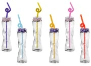 Staklena flašica 100mL sa zatvaračem i slamčicom, više boja-grupa_slika