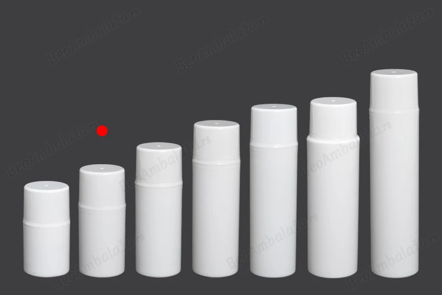 Airless bela plastična bočica 50mL za kreme-grupa_slika