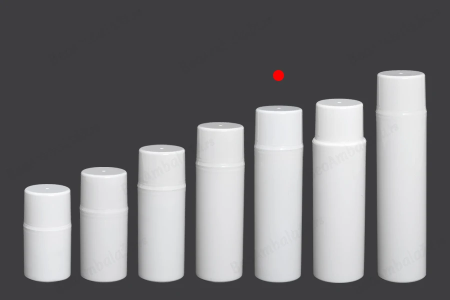 Airless bela plastična bočica 120mL za kreme-grupa_slika
