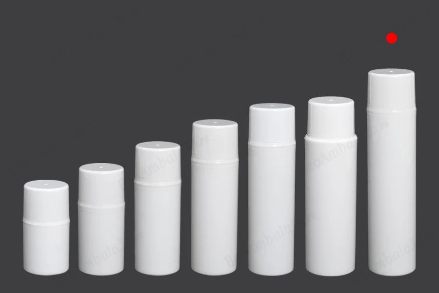 Airless bela plastična bočica 150mL za kreme-grupa_slika