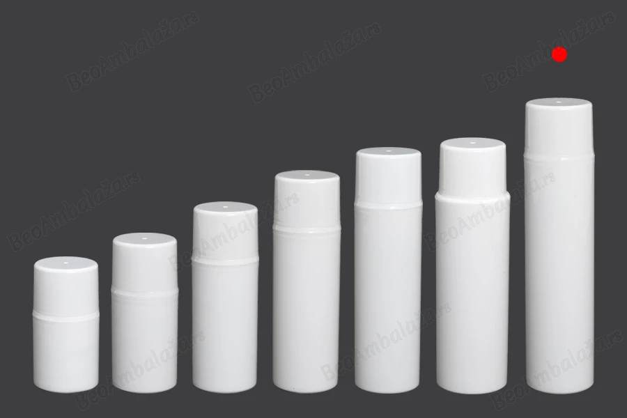 Airless bela plastična bočica 150mL za kreme-grupa_slika