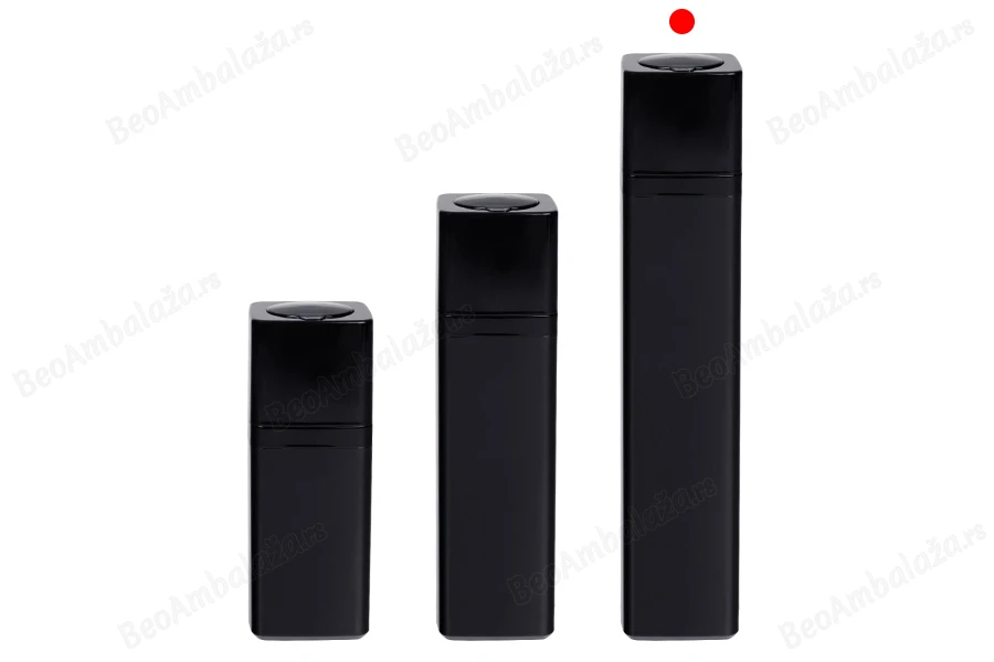 Akrilna Airless bočica 50mL sa pumpicom, u crnoj boji - 5 kom-grupa_slika