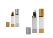Airless akrilna bočica 50mL za kreme sa aluminijumskom osnovom i zatvaračem u 2 boje Airless akrilna bočica 50mL za kreme sa aluminijumskom osnovom i zatvaračem u 2 boje