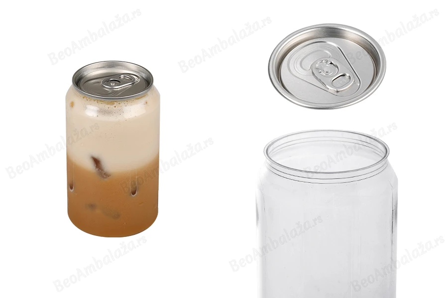 Providna (PET) plastična limenka 330mL (niska) sa aluminijumskim poklopcem (nepohodna upotreba mašine za zatvaranje) - 200 kom-slika_proizvoda