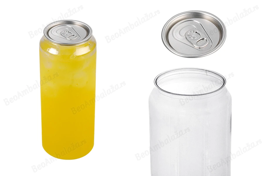 Providna (PET) plastična limenka 500mL sa aluminijumskim poklopcem (nepohodna upotreba mašine za zatvaranje) - 100 kom-slika_proizvoda