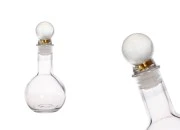 Okrugla staklena flaša 100mL sa staklenim čepom - (minimalna porudžbina 1 kutija)