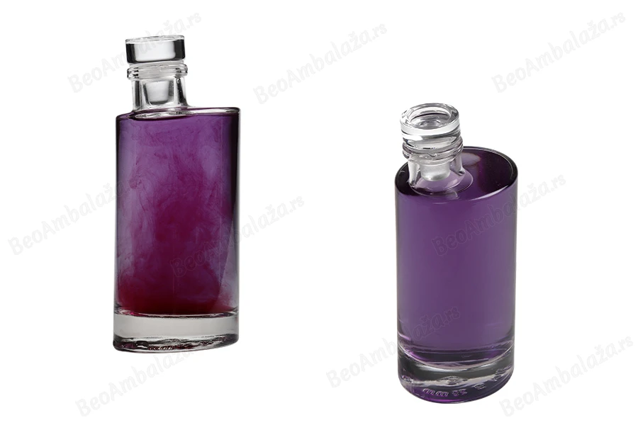 Nagnuta staklena flaša 200mL-dimenzije_slike