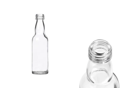 Staklena providna flašica 40mL sa grlom PP18-1