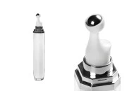 Akrilna bela roll-on bočica 20mL za kozmetičke preparate sa srebrnim prstenom Akrilna bela roll-on bočica 20mL za kozmetičke preparate sa srebrnim prstenom