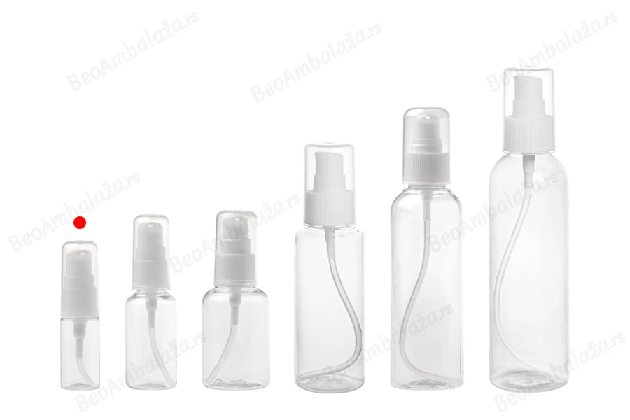 PET flašica 10mL za kreme sa pumpicom i providnim zatvaračem - 12 kom-grupa_slika
