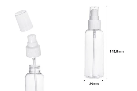 Plastična PET flašica 100mL sa pumpicom za kremu - 12 kom-2