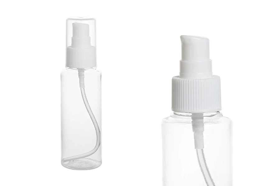 Plastična PET flašica 100mL za kreme sa pumpicom i zatvaračem - 12 kom Plastična PET flašica 100mL za kreme sa pumpicom i zatvaračem - 12 kom