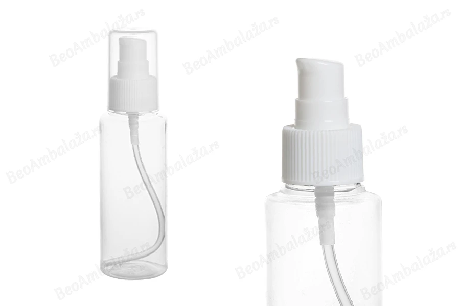 Plastična PET flašica 100mL za kreme sa pumpicom i zatvaračem - 12 kom-slika_proizvoda
