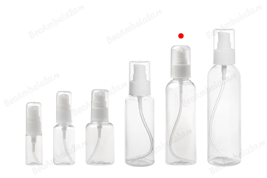 Plastična PET flašica 150mL za kreme sa pumpicom i zatvaračem - 12 kom-grupa_slika