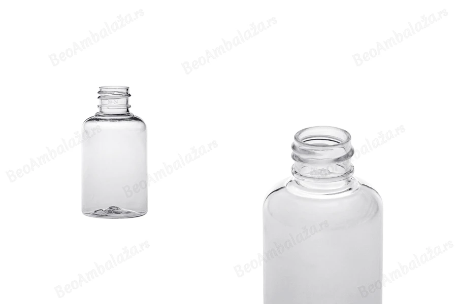 Plastična providna boca 50mL, PP20 - 12 kom-slika_proizvoda
