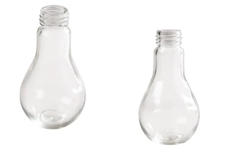 Staklena flaša u obliku sijalice 100mL - bez zatvarača-2