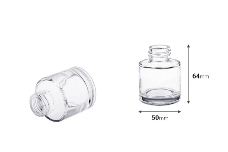 Staklena cilindrična bočica 50mL, PP 28-2