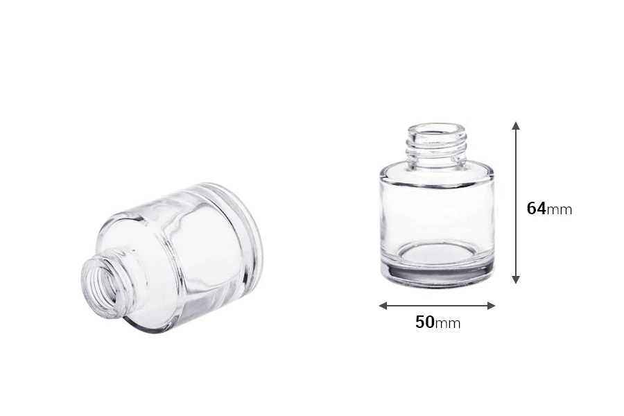 Staklena cilindrična bočica 50mL, PP 28 Staklena cilindrična bočica 50mL, PP 28