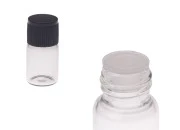Mini staklena bočica 2mL, sa plastičnom zaptivkom i crnim zatvaračem-slika_proizvoda