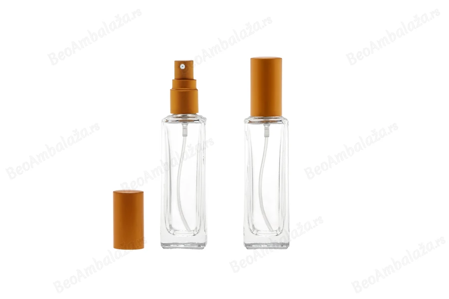 Staklena providna bočica 20mL, sa plastičnim sprejom i zatvaračem PP15-grupa_slika