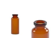 Staklena bočica 20mL karamel boje, za proizvode u farmaciji i homeopatiji, bez zatvarača - 12 kom