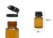 Braon staklena bočica 7mL sa crnim plastičnim zatvaračem sa sigurnosnim zatvaranjem Braon staklena bočica 7mL sa crnim plastičnim zatvaračem sa sigurnosnim zatvaranjem