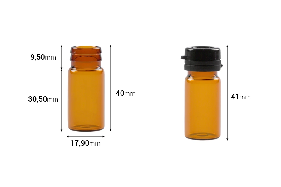 Braon staklena bočica 5mL sa crnim plastičnim zatvaračem sa sigurnosnim zatvaranjem Braon staklena bočica 5mL sa crnim plastičnim zatvaračem sa sigurnosnim zatvaranjem
