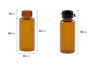 Braon staklena bočica 10mL sa crnim plastičnim zatvaračem sa sigurnosnim zatvaranjem Braon staklena bočica 10mL sa crnim plastičnim zatvaračem sa sigurnosnim zatvaranjem