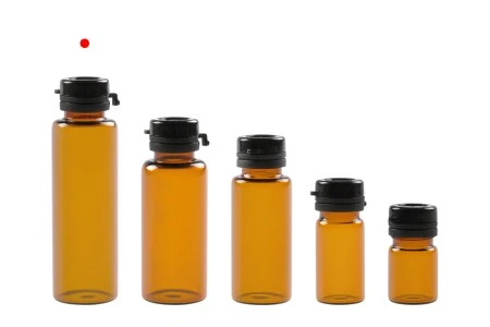 Braon staklena bočica 20mL sa crnim plastičnim zatvaračem sa sigurnosnim zatvaranjem-6