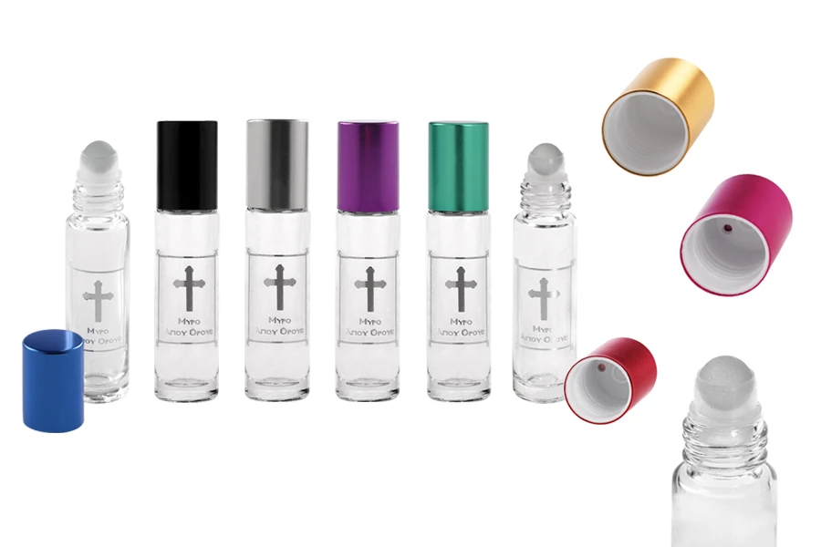 Staklena roll-on bočica 10mL sa staklenom kuglicom, srebrnim krstom i aluminijumskim zatvaračem - 12 kom-dimenzije_slike