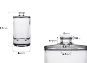 Cilindrična staklena flašica za parfem 50mL sa sigurnosnim Crimp zatvaranjem 15 mm