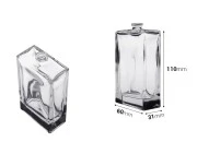 Pravougaona staklena flašica za parfem 100mL sa sigurnosnim Crimp zatvaranjem 15 mm
