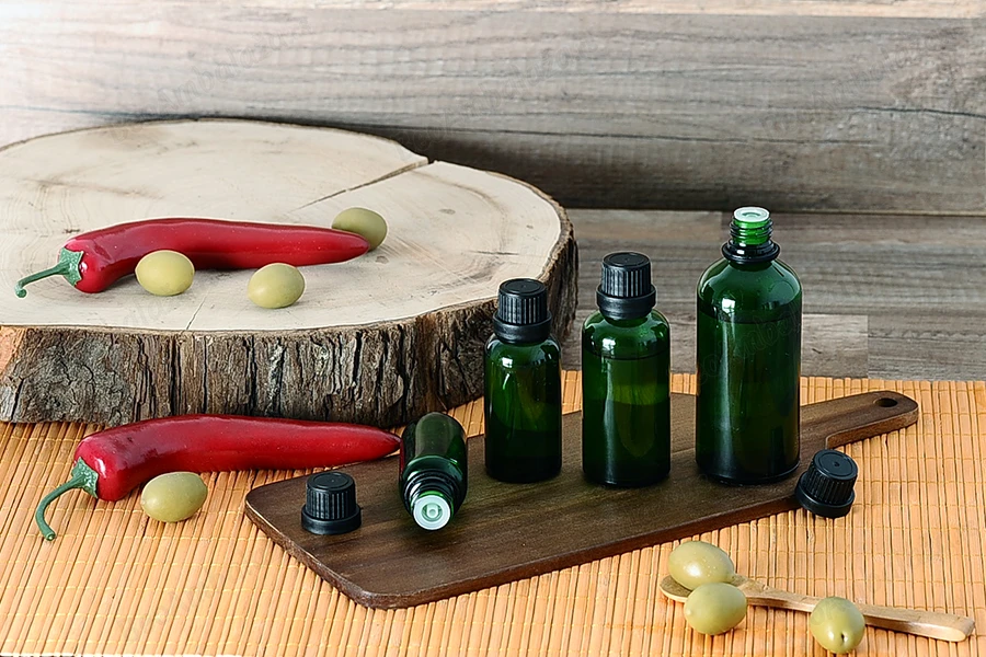 Staklena zelena bočica 50mL za ulje-