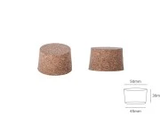 Široki konusni čep od prirodne plute 30x50/45 mm - za grlo T.O. 58-dimenzije_slike
