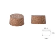 Široki konusni čep od prirodne plute 30x60/55 mm - za grlo T.O. 66-dimenzije_slike