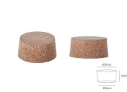 Široki konusni čep od prirodne plute 30x65/60 mm- za grlo PP70-dimenzije_slike