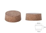 Široki konusni čep od prirodne plute 30x80/75 mm- za grlo PP89