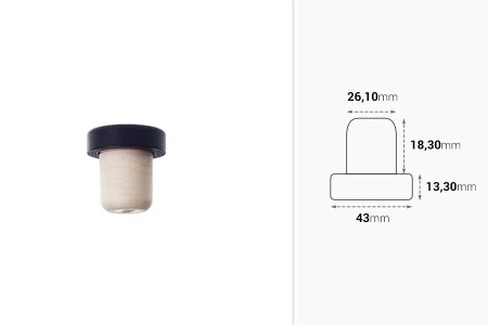 Čep od sintetičke plute f26,5 mm sa crnim drvenim vrhom-2