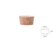 Široki konusni čep od prirodne plute 18x35/30 mm - za grlo T.O. 43-dimenzije_slike