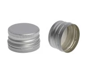 Navojni aluminijumski čep 28 x 18 sa varijantom da se zašrafi i sa linijama Navojni aluminijumski čep 28 x 18 sa varijantom da se zašrafi i sa linijama