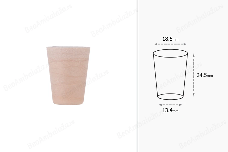 Konusni čep od silikonske plute 24,5x18,5/13,4 mm - za prečnik 16 mm-dimenzije_slike